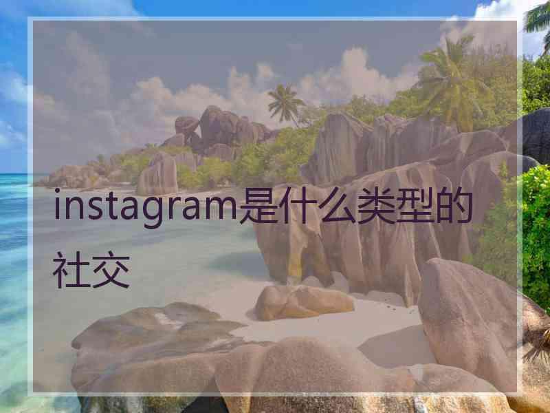 instagram是什么类型的社交