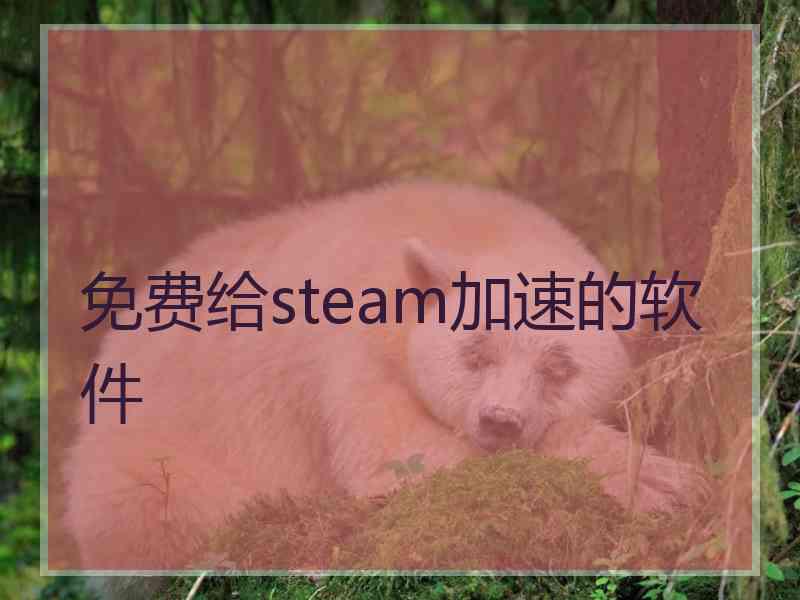 免费给steam加速的软件