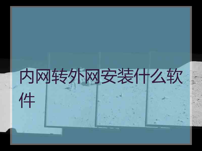 内网转外网安装什么软件