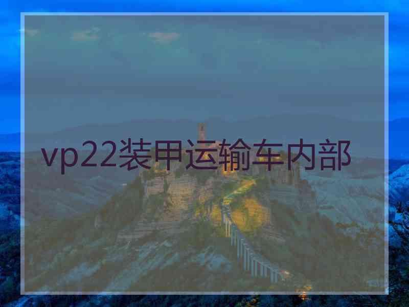 vp22装甲运输车内部