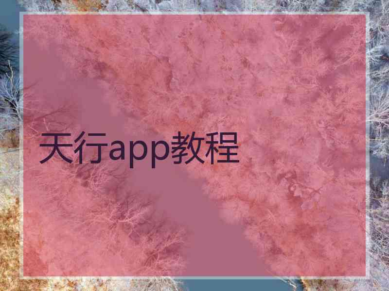 天行app教程