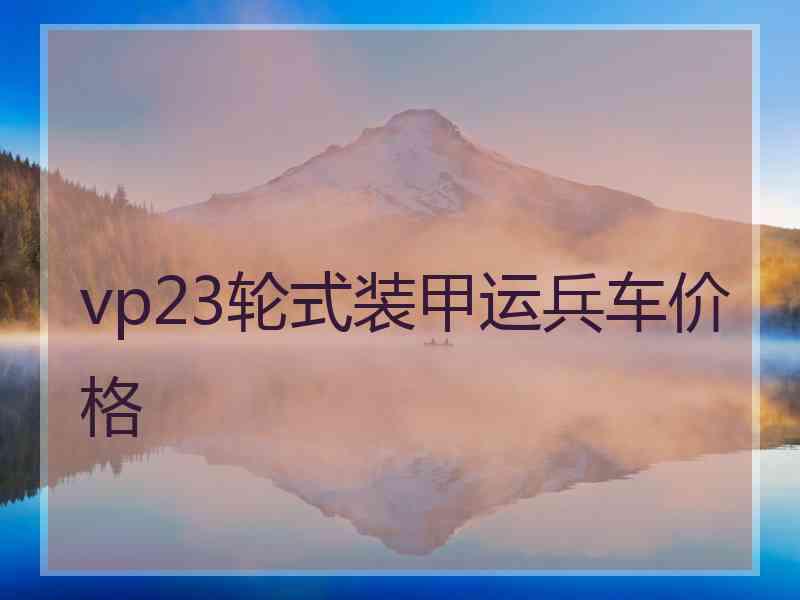 vp23轮式装甲运兵车价格