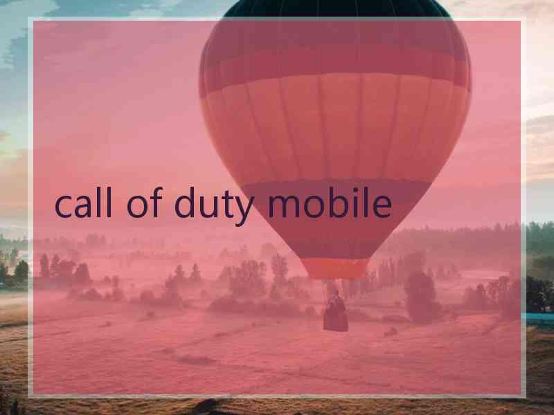 call of duty mobile