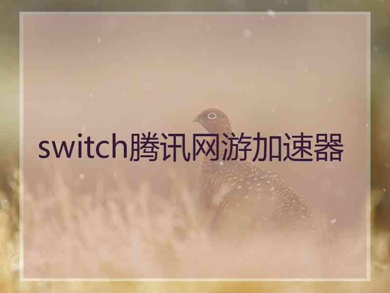 switch腾讯网游加速器