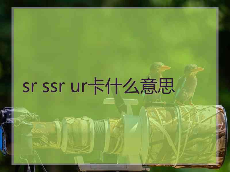 sr ssr ur卡什么意思