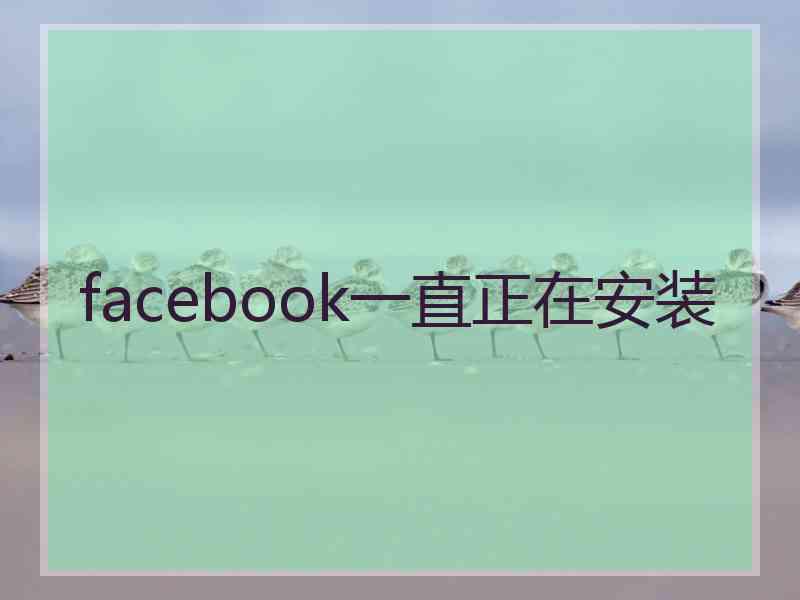 facebook一直正在安装