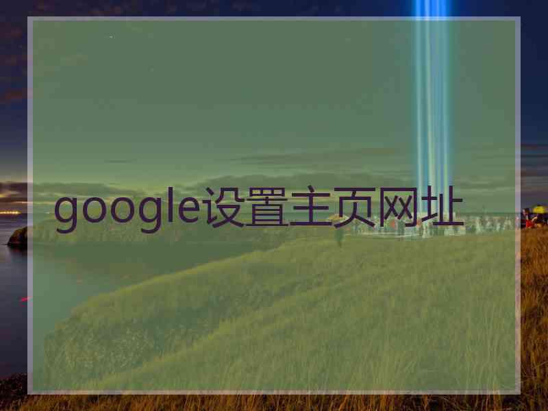 google设置主页网址